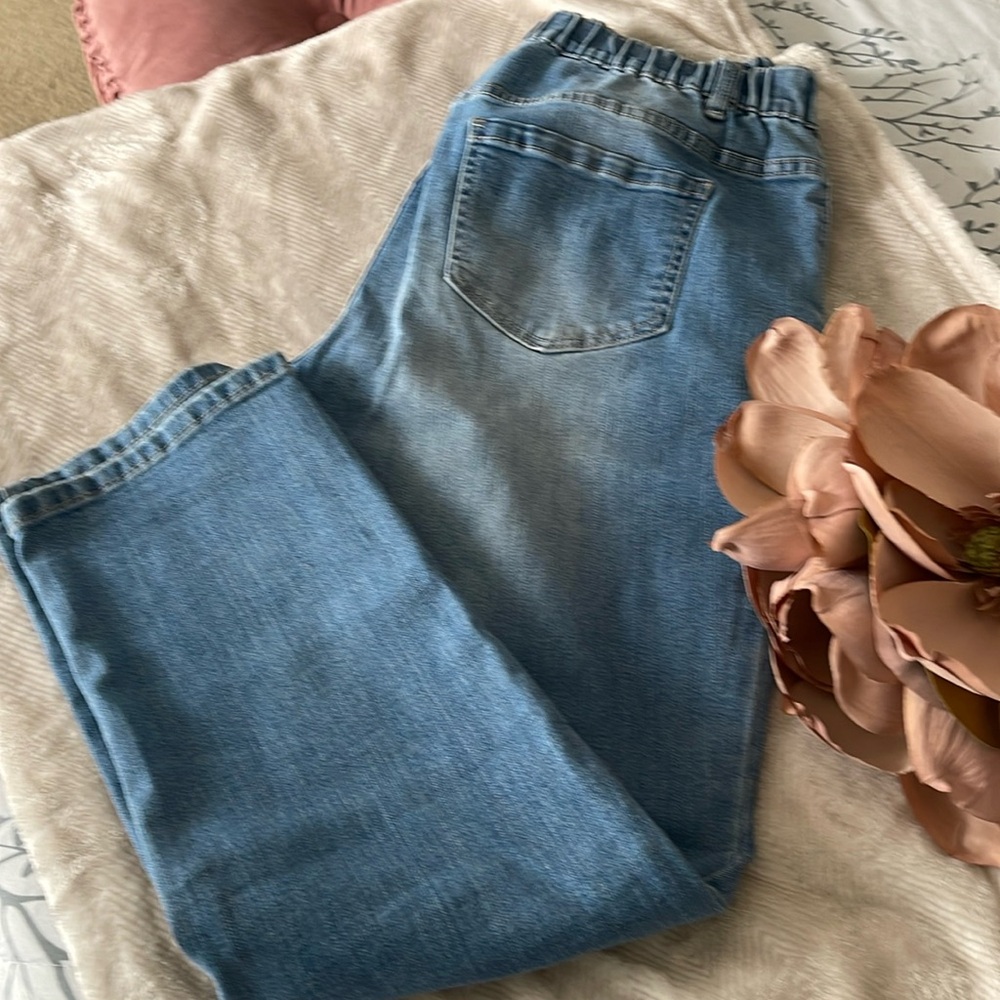 Elastic Waistband Denim Jeans Size:10 by D Jeans